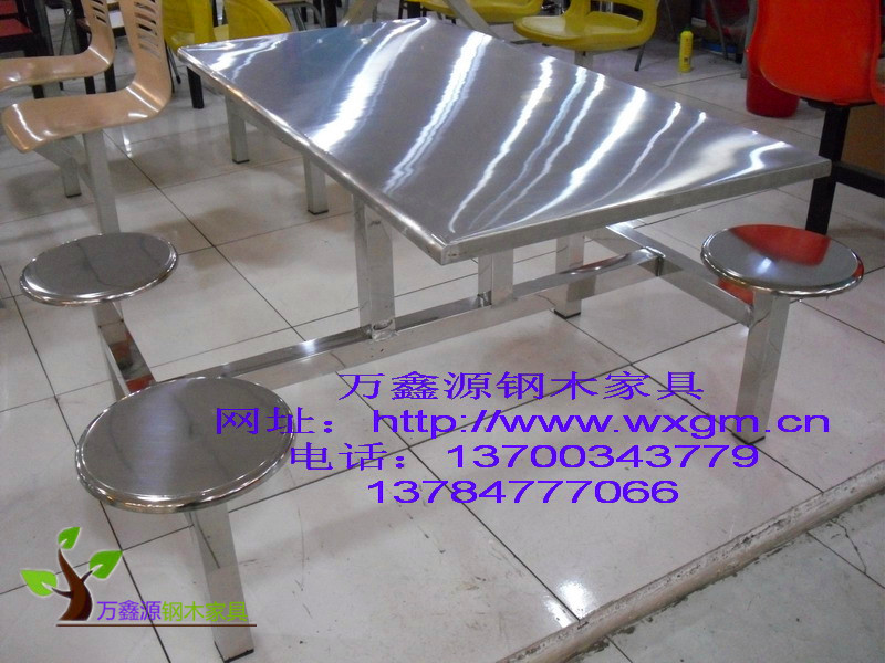 不鏽鋼連體餐桌